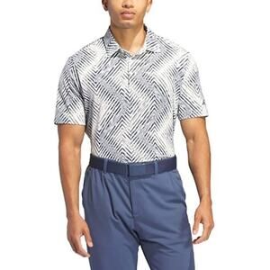 Adidas Men's Crystal Jade Ult365 Allover Golf Short Sleeve Polo Shirt Size L